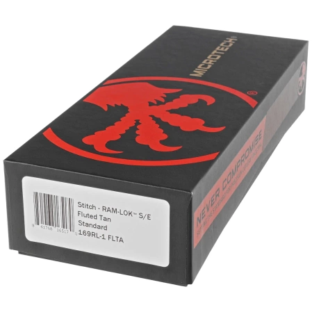 Nóż składany Microtech Stitch S/E Fluted Tan Aluminium, Black/Satin M390MK by Borka Blades and Tony Marfione (169RL-1FLTA)