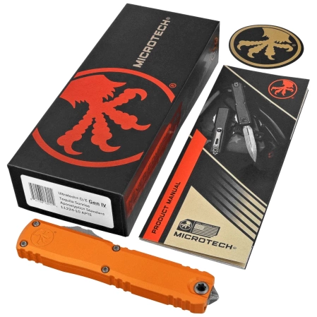 Nóż automatyczny OTF Microtech Ultratech Gen IV D/E Tequila Sunrise Aluminium, Apocalyptic M390MK by Tony Marfione (11224-10APTE)