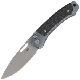 Nóż składany LionSteel Twain Blue Titanium/Carbon Fiber, Satin MagnaCut by Gianni Pauletta (TW BL CF)