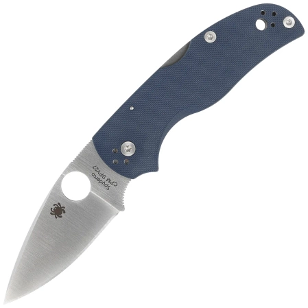 Spyderco Native 5 Knife Cobalt Blue G10, Satin CPM SPY27 by Sal Glesser (C41GPCBL5)