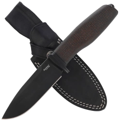 Nóż LionSteel Acha Green Burlap Micarta, Black Stonewashed M390 by Molletta (AH B BLG)