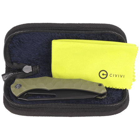 Nóż składany CIVIVI Spiny Dogfish Green G10, Black Stonewashed 14C28N by Gavko Knives (C22006-3)