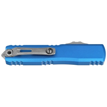 Microtech Ultratech Gen IV D/E OTF Knife Blue Aluminum, Apocalyptic M390MK by Tony Marfione (11224-10APBL)