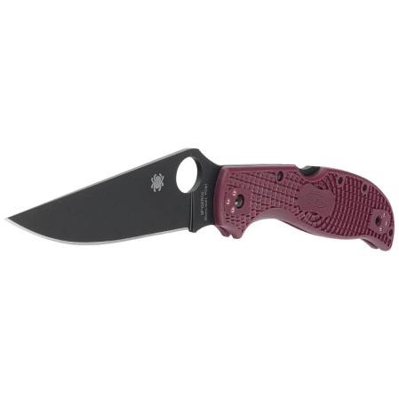 Spyderco Stretch 2 XL Sprint Run Burgundy FRN Knife, TiCN Micro-Melt PD#1 by Sal Glesser (C258BGBKP)