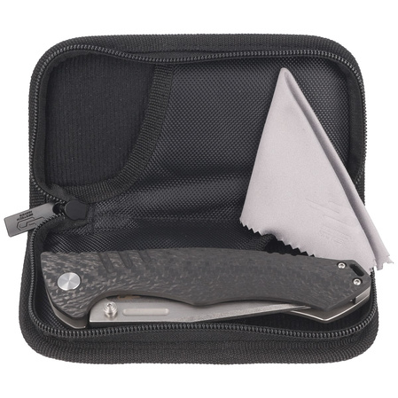 Bestech Keen II Black Titanium/Carbon Fiber, Stonewashed/Satin CPM S35VN by Koens Craft Knife (BT2301A)