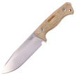 LionSteel Knife Natural Canvas Micarta, Satin CPM 3V by Molletta (T6 3V CVN)