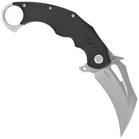 Nóż składany Kubey Wrath Black G10, Beadblasted 14C26N by MUZI Design (KU261A)