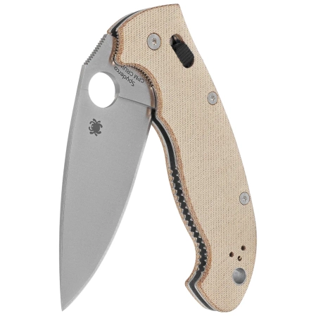 Nóż składany Spyderco Manix 2 XL Brown Canvas Micarta, Satin CPM Cru-Wear by Eric Glesser (C95MPCW2)