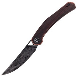 CIVIVI Knife Lazar Black Copper, Black Damascus by Elijah Isham (C20013-DS1)