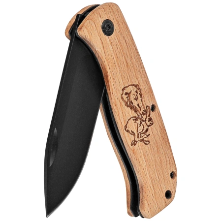 Martinez Albainox Country Hound And Rabbit Knife Wood, Black 3Cr13Mov (25147GR632)