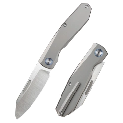 Remette Squirrel Knife Gray Titanium, Manual Fine Grinding Satin M390 (RTDP-G)