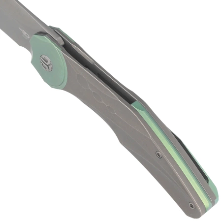 Nóż składany Bestech Excentric Gray Titanium, Dark Bead Blasted/Stonewashed M390 by Kombou and TNT Knives (BT2412C)