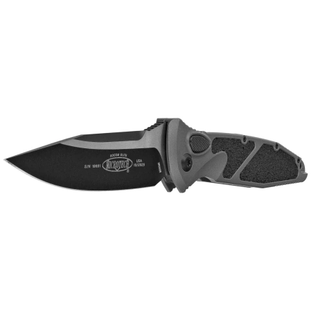 Microtech Socom Elite Auto S/E Natural Clear Aluminum, Black M390 by Tony Marfione (160A-1NC)