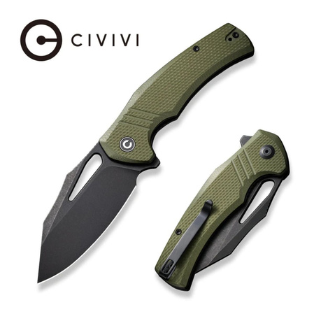 Civivi Knife BullTusk OD Green G10, Black Stonewashed 14C28N (C23017-2)