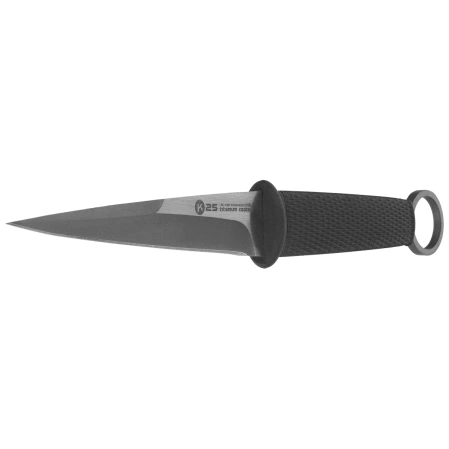 Nóż K25 RK-32693 Boot Knife Rubber Black, Titanium/Brushed 3Cr13Mov