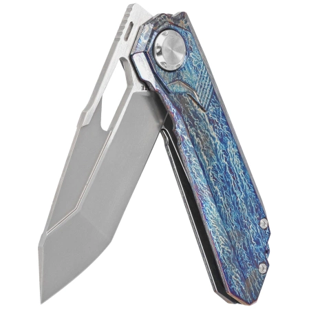 Nóż składany Remette RT-Peregrine Falcon Thunder Lightning Titanium, Hand Grinding Pearlescent M390 (RTT1-T)
