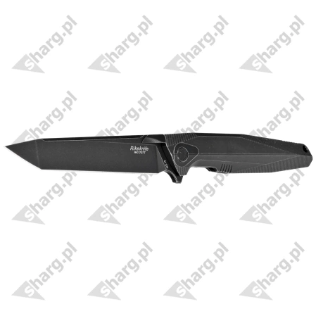 Nóż składany RikeKnife Framelock Black Titanium, Black Stonewashed M390 (RK1707T-BS)