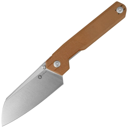 Civivi Hid Knife Brown G10, Satin 14C28N by Ostap Hel (C23008-3)