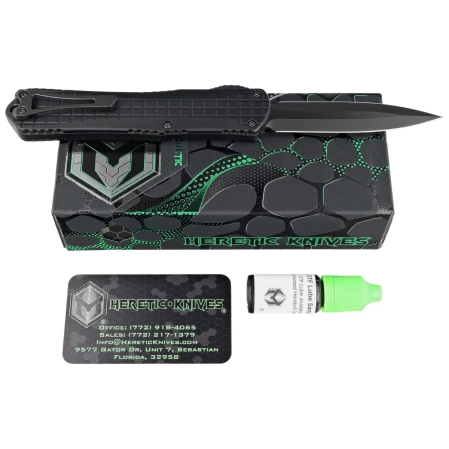 Heretic Knife Manticore X D/E Black Frag Aluminum, Black DLC MagnaCut by Tony Marfione Jr.