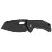 Fox Chronos Black PVD Aluminum Knife, Blue HW, Black PVD MagnaCut by Stefan Merk (FX-552 AL)