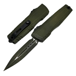 Microtech Luminary ZBP D/E Signature OTF Knife Grenade Green Aluminium, Grenade Green M390MK by Tony Marfione (1270-1WGGS)