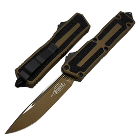 Nóż automatyczny OTF Microtech Scarab II Gen III S/E Cerakote Burnt Bronze Aluminium, Cerakote Burnt Bronze M390MK by Tony Marfione (1278-1UB-C19Z4)