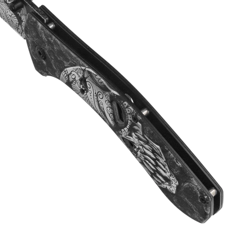 Martinez Albainox 3D Skull Knife Aluminium, 3D Printed 3Cr13Mov (18477)