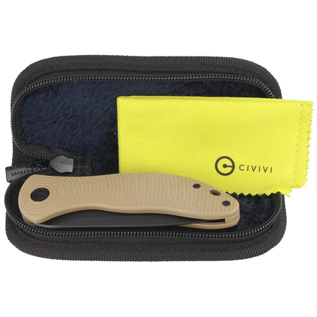 Civivi Synergy3 Tan G10, Black Stonewashed Nitro-V by Jim O'Young (C20075D-2)