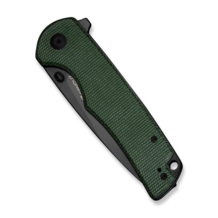 Sencut Praktisk Green Canvas Micarta, Black 9Cr18MoV (S24019-3)