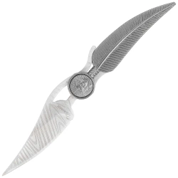 Martinez Albainox Indian Feather Knife Gray Zamak, Laser Ornated 3Cr13Mov (10999)