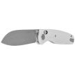 Kubey Breeze Knife White G10, Stonewashed 14C26N by Caleb Waltman (KU288E)