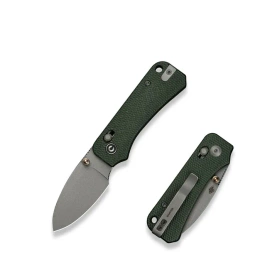Nóż składany Civivi Baby Banter 2 Green Canvas Micarta, Gray Stonewashed Nitro-V by Ben Petersen (C23074-3)