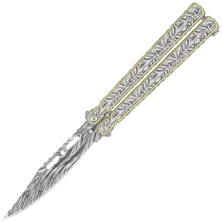 Nóż motylek Martinez Albainox Classic Damask Stainless Steel, Damascus Pattern 3Cr13MoV (02236)