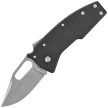 Demko Nano Shark CP Knife Black GRN, Stonewashed AUS10A by Andrew Demko (NANO-10A-Black GRN-CP)