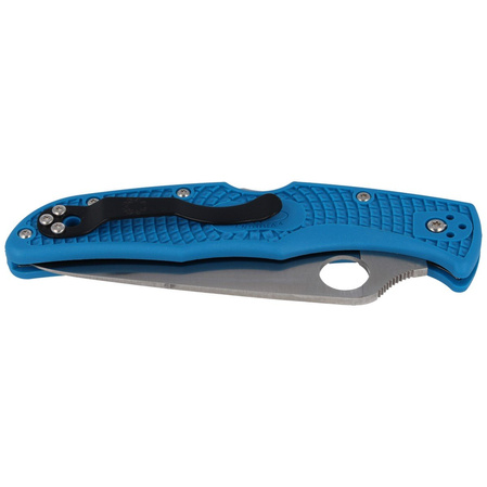 Spyderco Endura 4 FRN Blue Flat Ground PlainEdge Knife (C10FPBL)