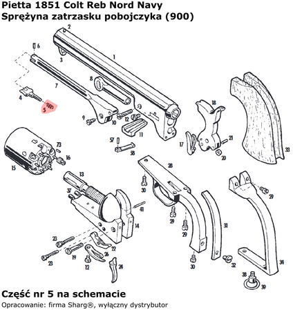 Spring latch Pietta 1851 Colt Navy (900)