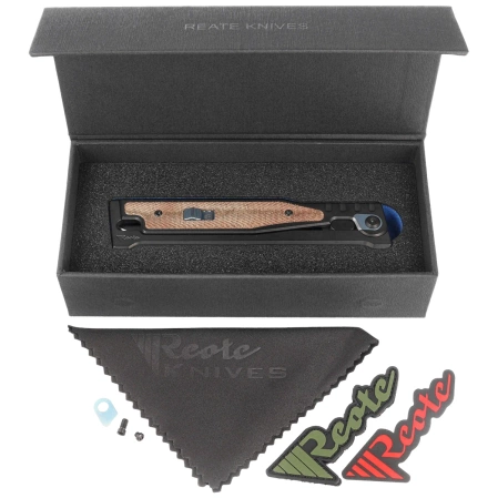 Reate EXO 2.0 D/E Black PVD Titanium / Green Micarta, Black PVD Elmax (EXO BLK.PVD.DE.GRM)