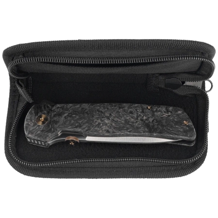 Fox Original Gangster LE No 341/350 Dark Matter Fat Carbon, Satin Elmax by Bob Terzuola Knife (FX-ATC-OG01 CFMC)