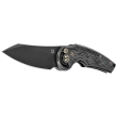 Fox Jupiter Black Titanium, Stonewashed PVD M390 by Denis Simonutti knife (FX-555 TIBR)