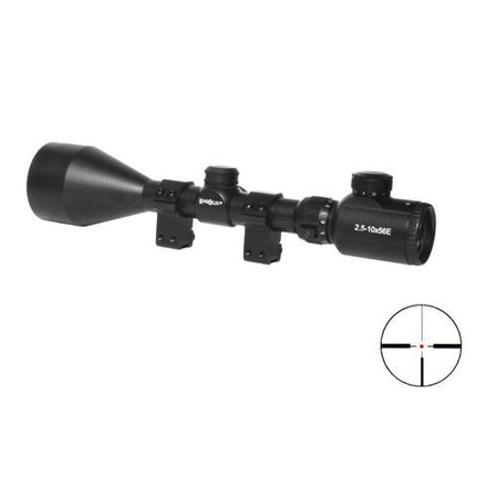Lensolux Rifle Scope 2.5-10x56E, reticle 4 Red Dot illuminated (19314)