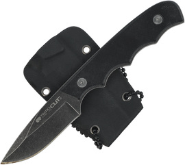 Nóż na szyję Tecnocut TCN3418 Neck Knife - Black G10, Black Stonewashed 440