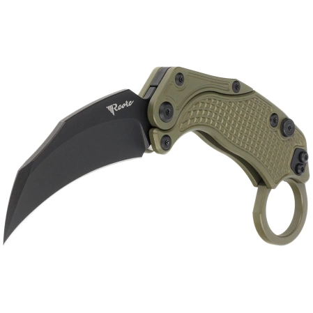 Nóż grwiatacyjny Reate EXO-K Gravity Karambit Green Aluminium, Black PVD N690