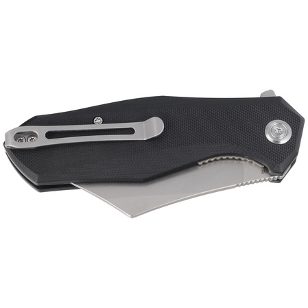 Kubey Knife Echo, Black G10, Bead Blasted D2 (KU329A)