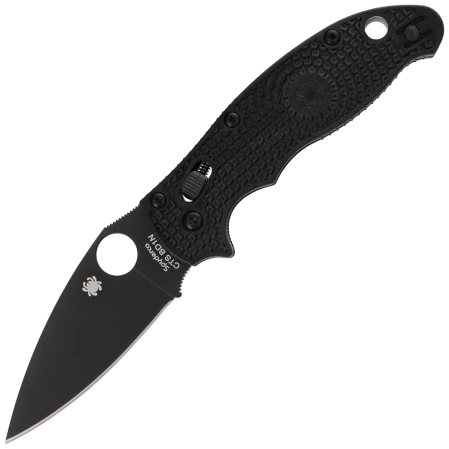 Spyderco Manix 2 Lightweight Black Blade PlainEdge Knife (C101PBBK2)