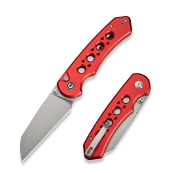 Civivi Pragma Prime Knife Red Aluminum, Stonewashed 14C28N (C24067-2)