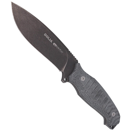 Viper Knife Golia Evolution Black Canvas Micarta, DSW by Rumici (VT4003ECB)