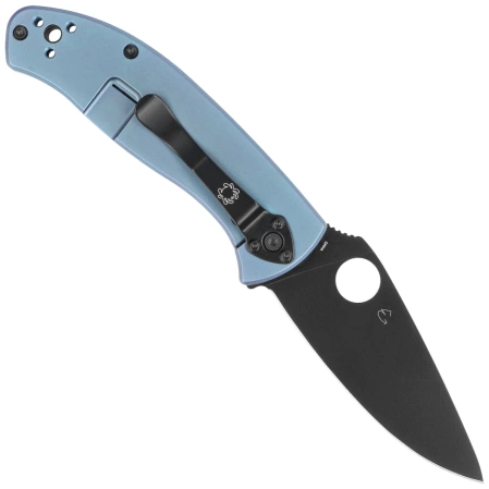Spyderco Tenacious R.I.L. Blue Titanium, Black 8Cr13MoV by Eric Glesser (C122TIBLBKP)