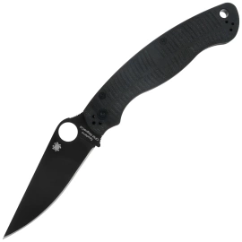 Spyderco Military 2 Salt Knife Black G10, Black DLC MagnaCut by Sal, Eric Glesser (C36GMCBKP2)