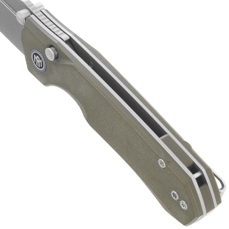 Nóż składany Remette Rhino Green G10, Stonewashed D2 (RNDG2)