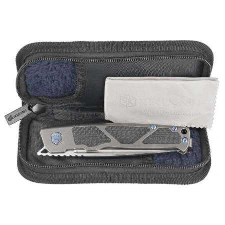 Nóż składany RikeKnife Aragil Dark Gray Titanium/Carbon Fiber, Satin M390 by Ivan D. Braginets (RK-Aragil-DG)